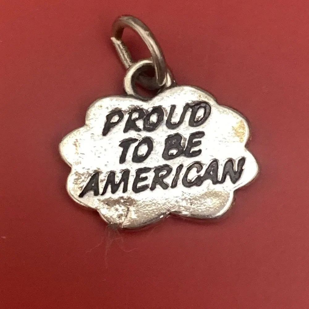 .925 USA Proud to Be American Sterling Silver Jewelry Charm #USA #patriotic
